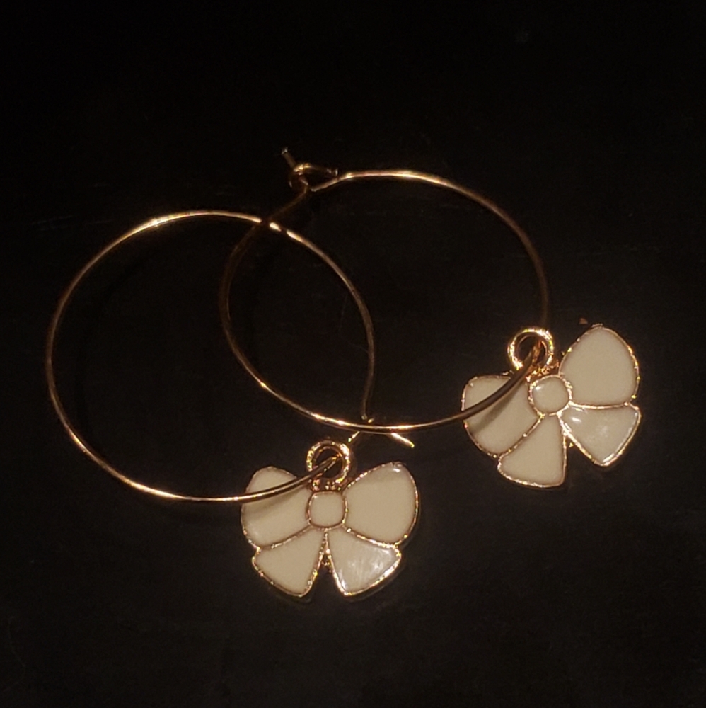Bow Hoop Earrings